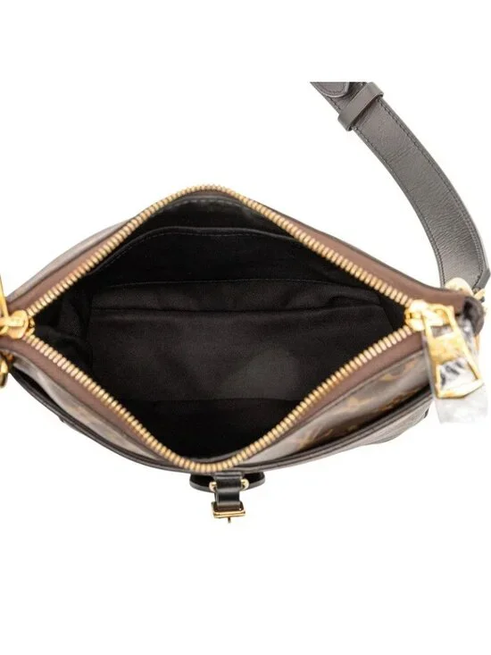 Louis Vuitton Monogram Odeon NM PM Crossbody Bag Brown Black - Picture 4 of 5